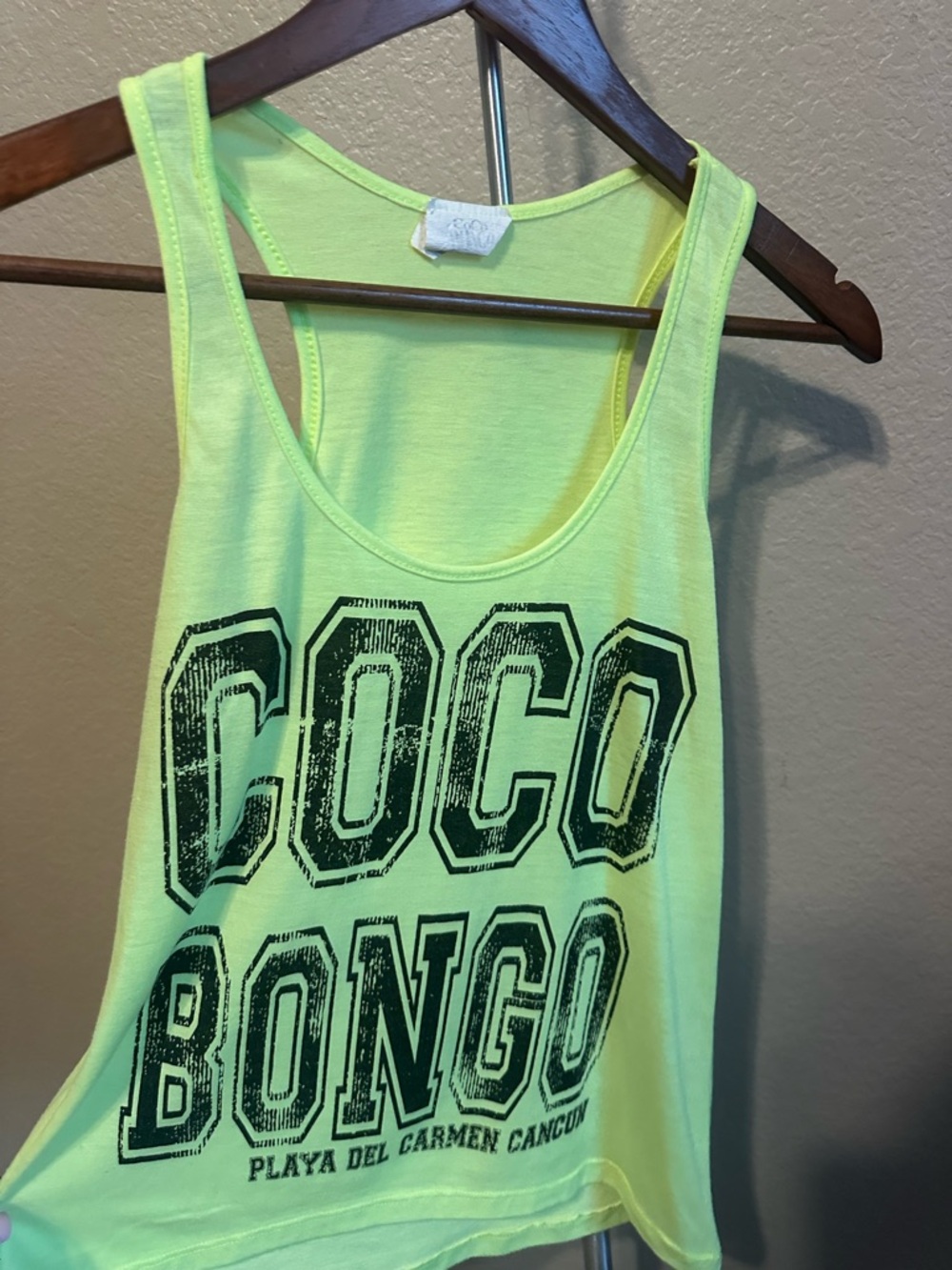 Neon Yellow COCO BONGO Graphic Tank
